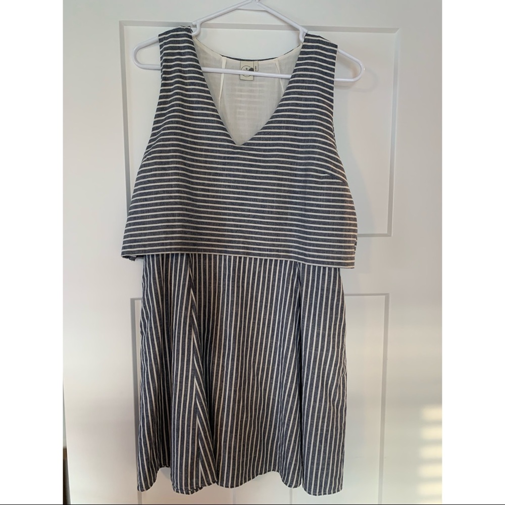 Chambray striped dress